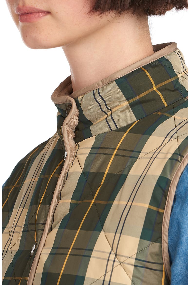 Mayapple Quilted Plaid Gilet Vest, Alternate, color, ANCIENT/ TAN