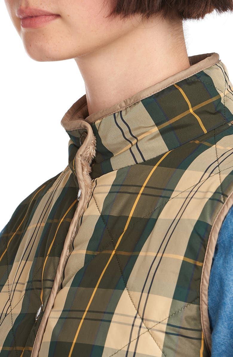 Barbour Mayapple Quilted Plaid Gilet Vest, Alternate, color,
