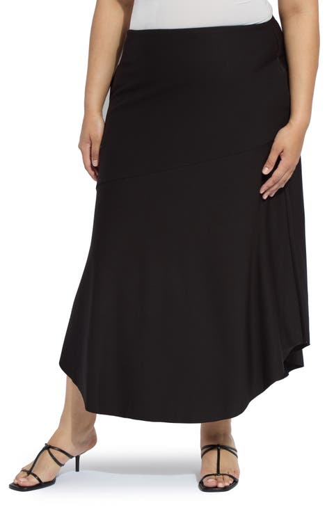 'Lyssentials A-Line Ponte Midi Skirt (Plus)
