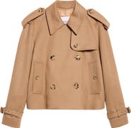 Burberry Mayfair Crop Cashmere Trench Jacket