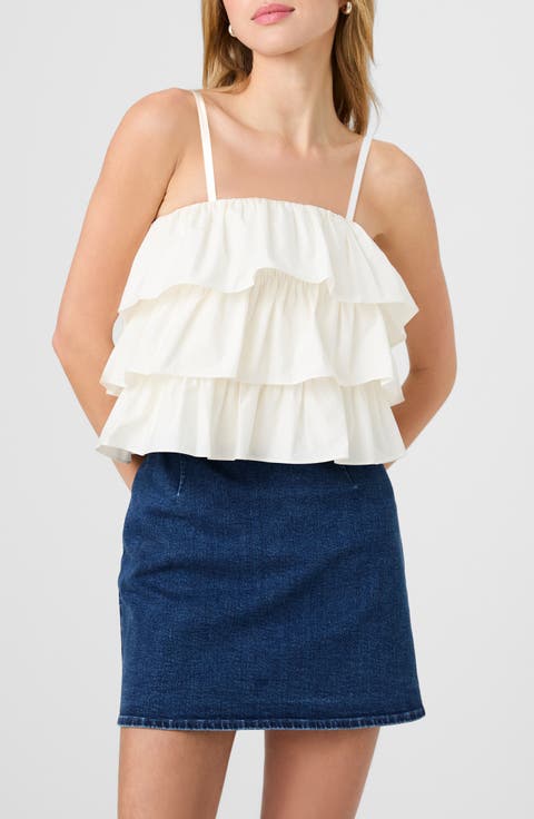 Aimee Ruffle Cotton Camisole