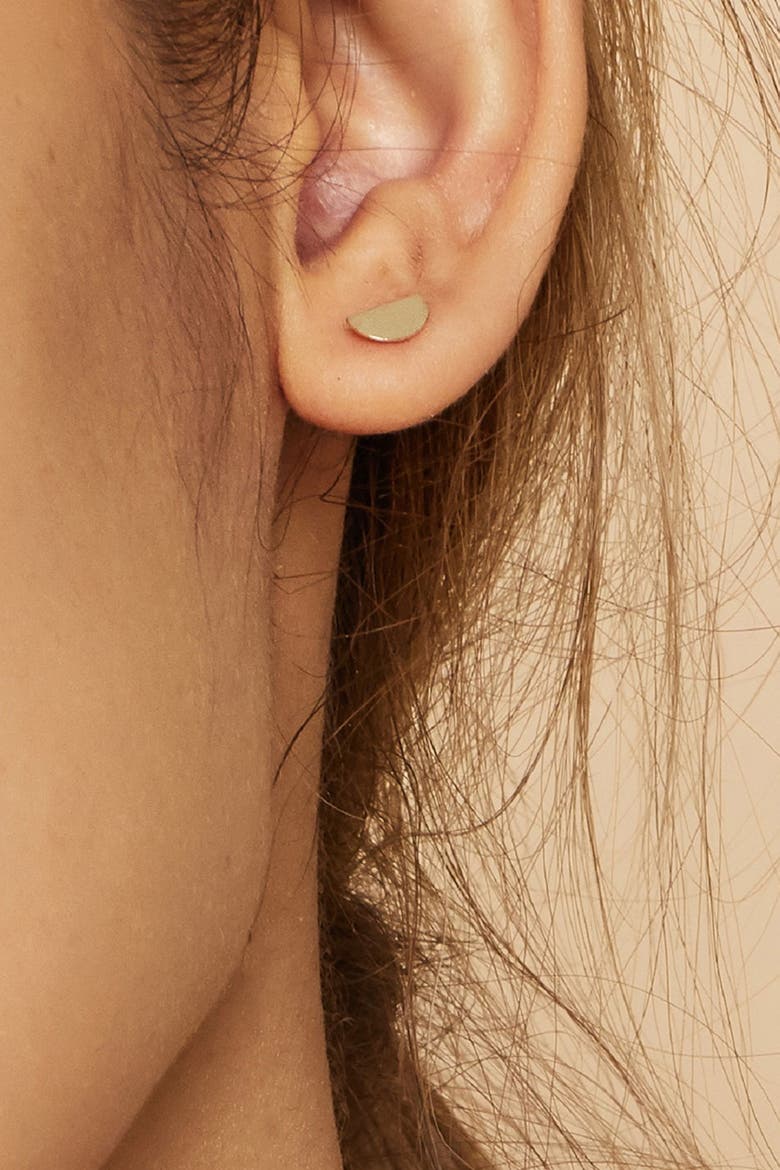 14K Yellow Gold Cabana Studs, Alternate, color, Yellow Gold