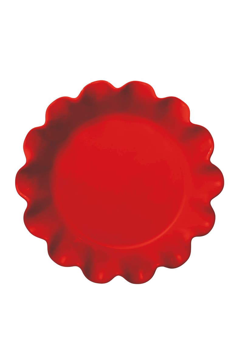 Emile Henry HR Ceramic 10-inch Ruffled Pie Dish, Alternate, color, Burgundy