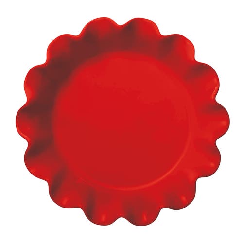 Emile Henry Hr Ceramic 10-inch Ruffled Pie Dish In Burgundy