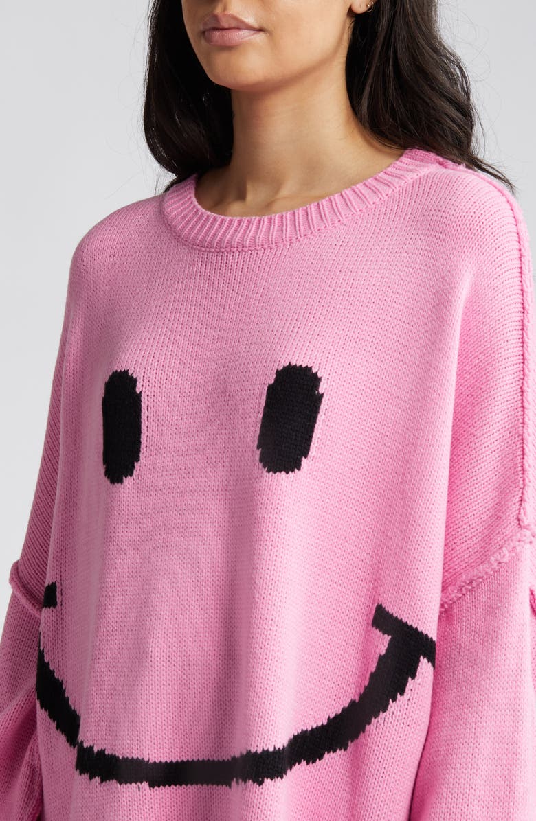 Dressed in Lala Smile Seratonin Oversize Sweater, Alternate, color, Pink
