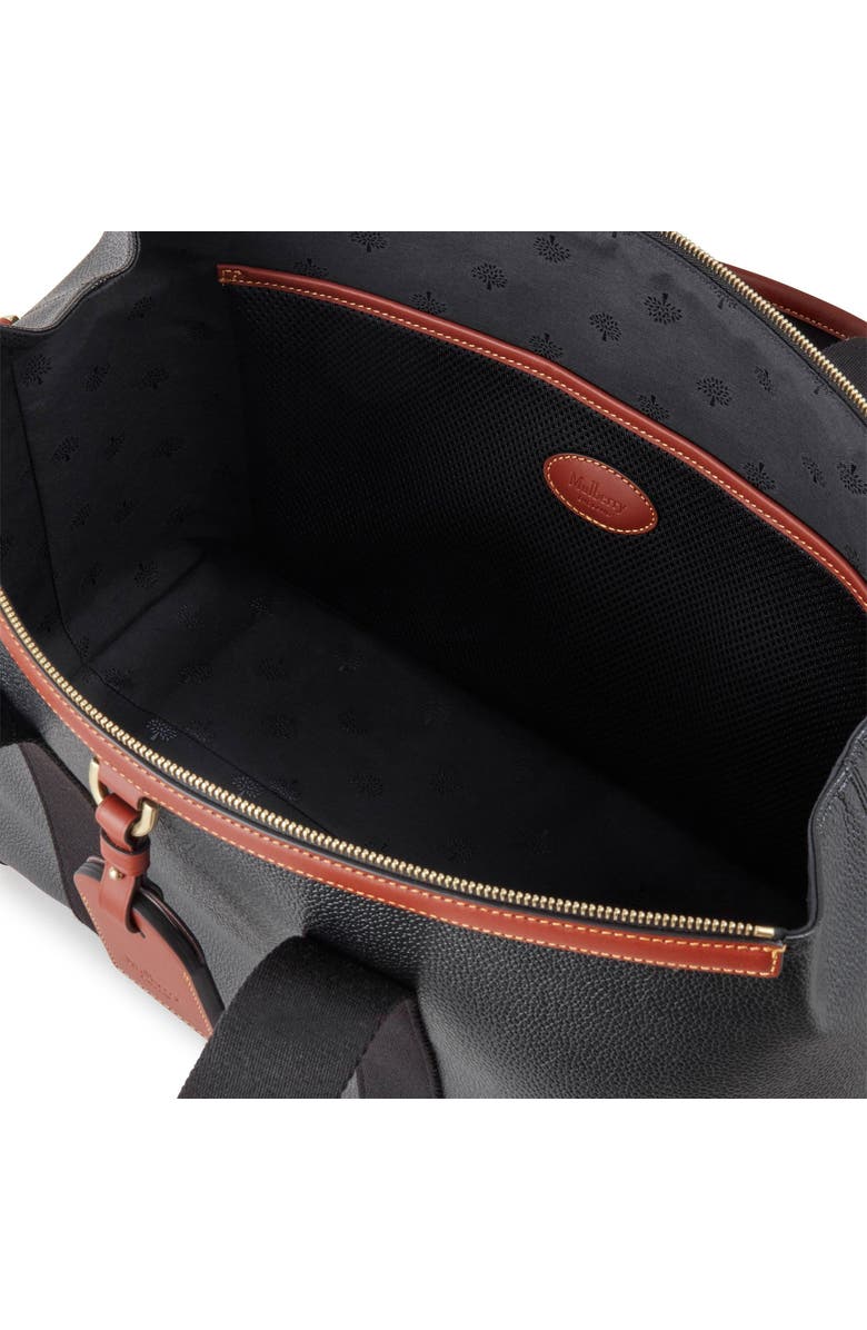 Mulberry Heritage Day Clipper Eco Scotchgrain Duffle, Alternate, color, Black-Cognac