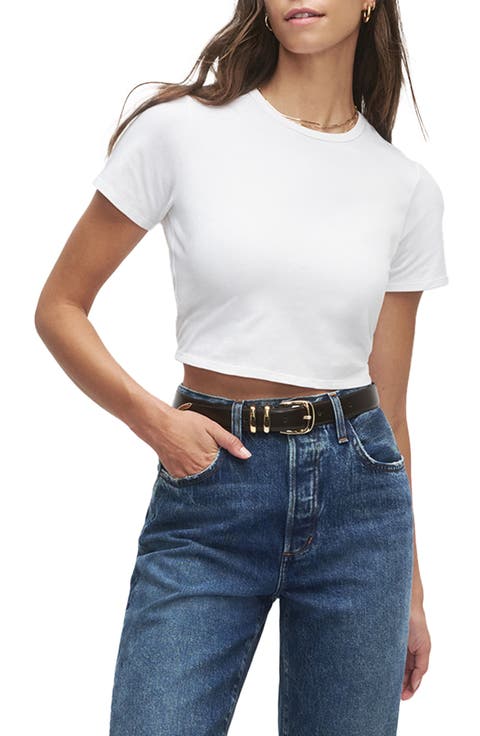 The Laura Stretch Cotton Crop T-Shirt