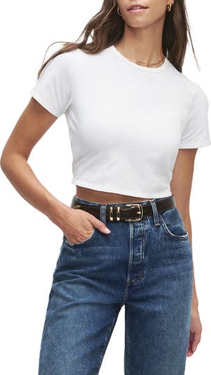The Laura Stretch Cotton Crop T-Shirt