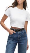 Favorite Daughter The Laura Stretch Cotton Crop T-Shirt