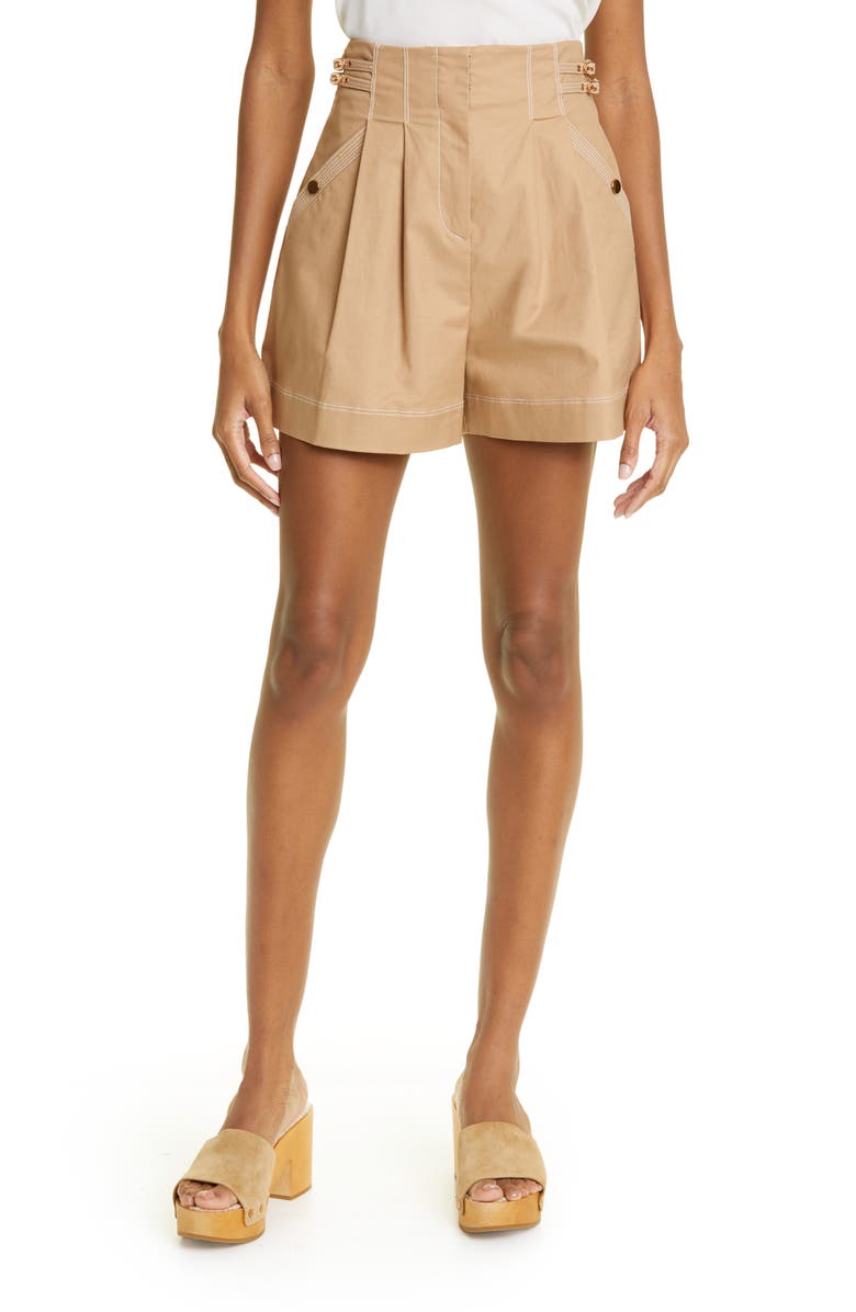 Veronica Beard Jaffee Stretch Cotton Shorts, Main, color, 