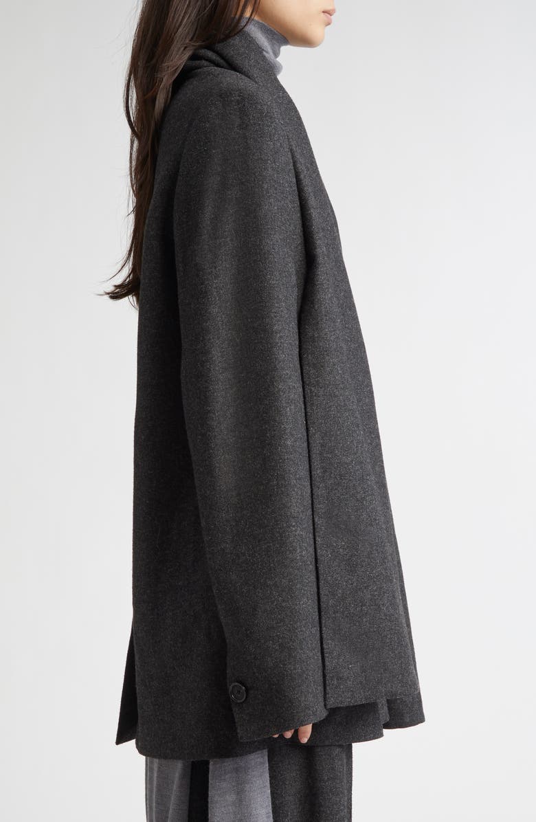 TOTEME Mélange Flannel Scarf Blazer, Alternate, color, Charcoal Melange