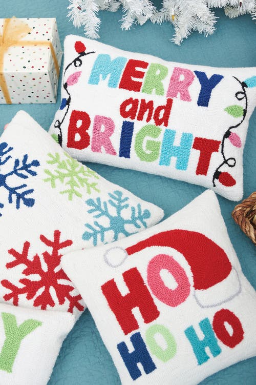 C & F Home C&f Home Merry And Bright Hooked Christmas Throw Pillow, 14" X 22" In Multi