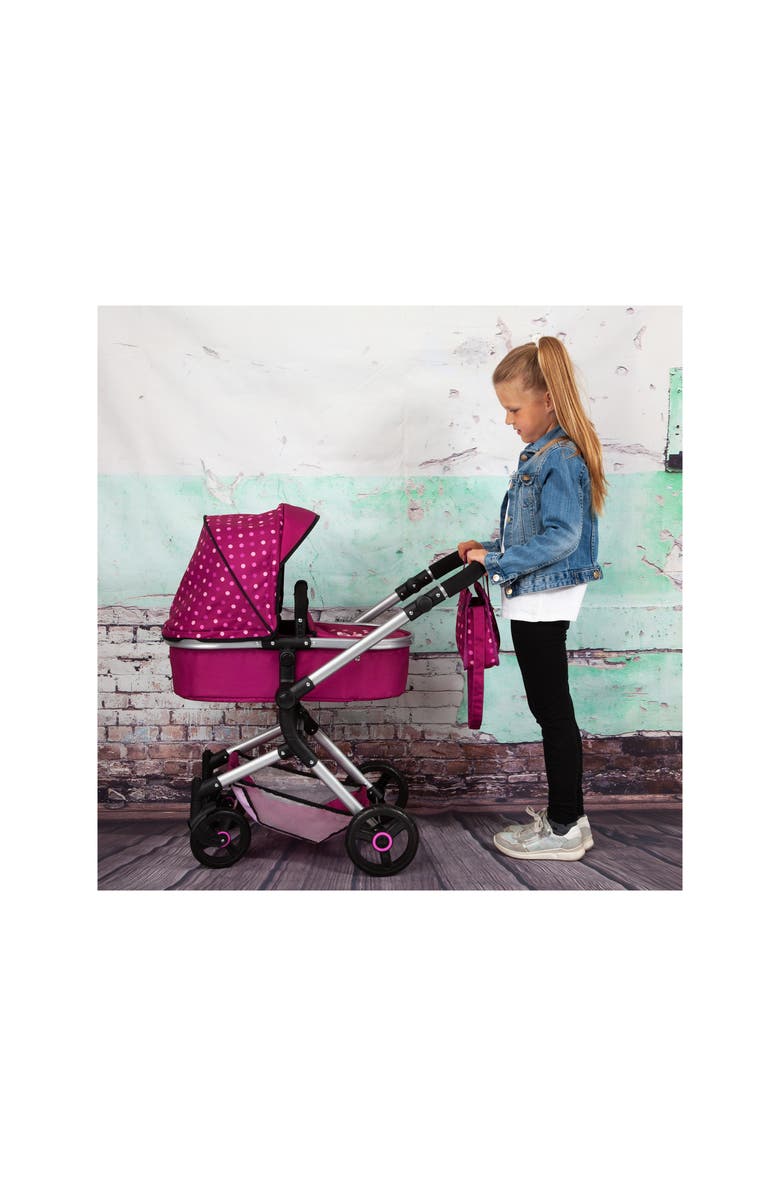 Bayer Design City Doll Pram For Dolls Up to 20 Inches, Alternate, color, Red