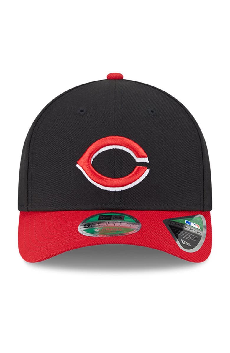 New Era Men's New Era  Black/Red Cincinnati Reds Player Replica 9FORTY Adjustable Hat, Alternate, color, 