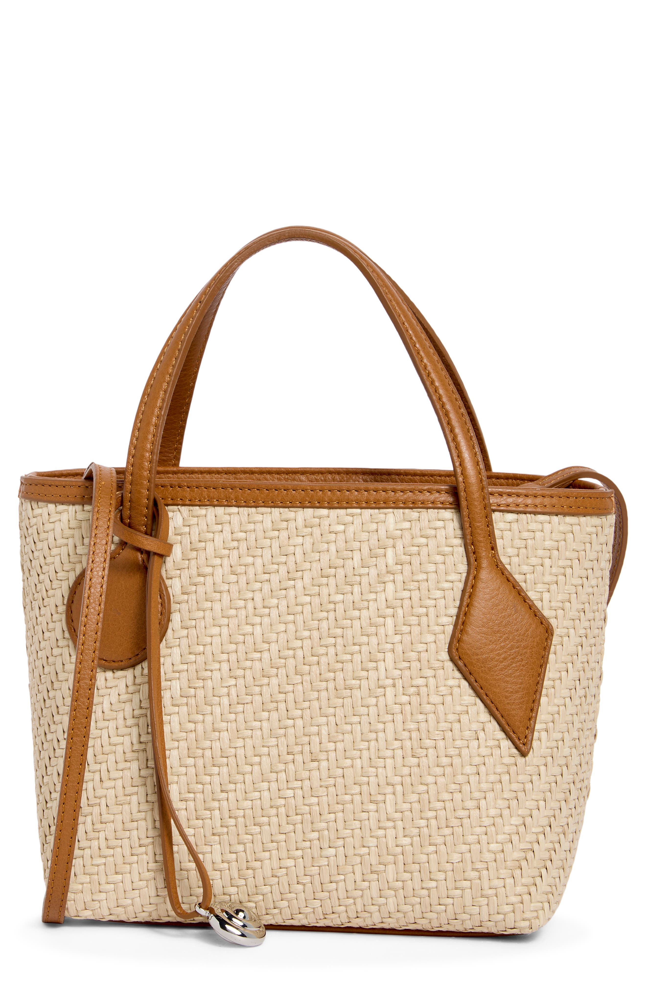 LIFFNER Sprout Micro Raffia Tote, Main, color, Beige
