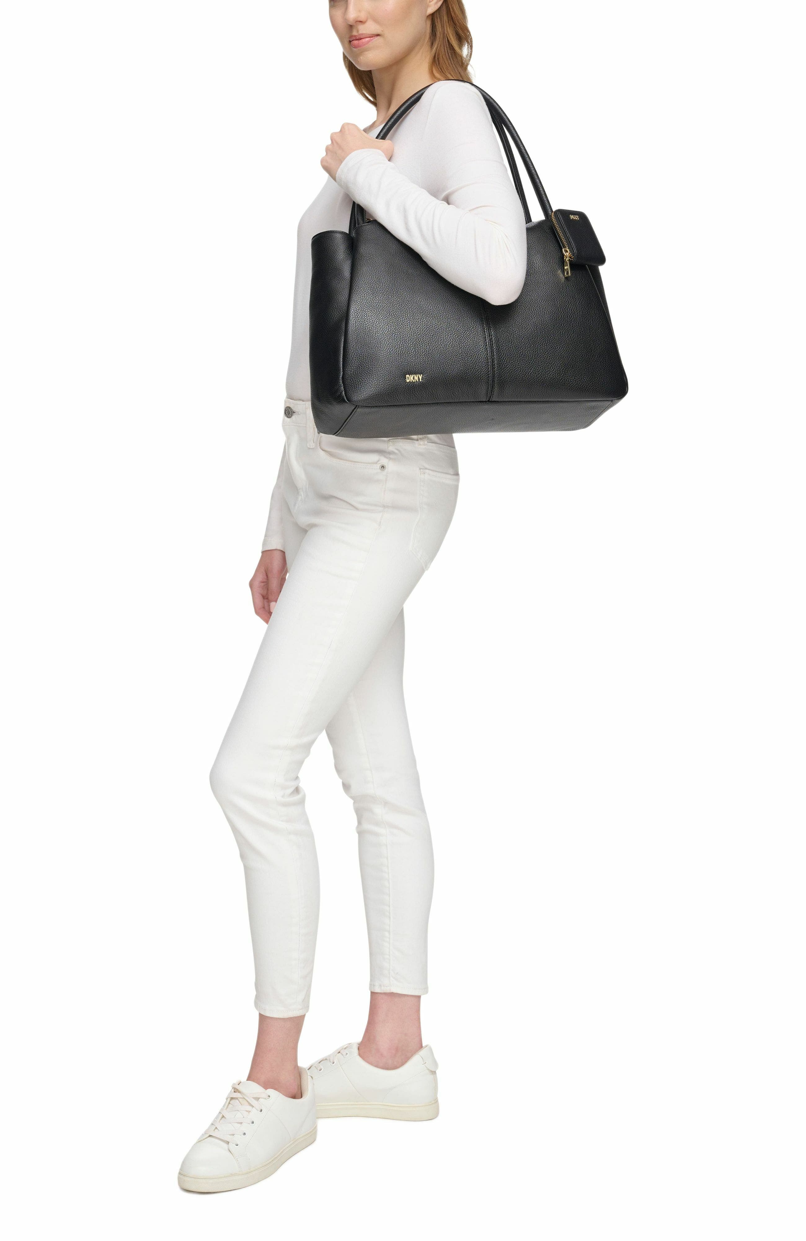 DKNY Sabina Tote Bag, Alternate, color, Blk/Gold