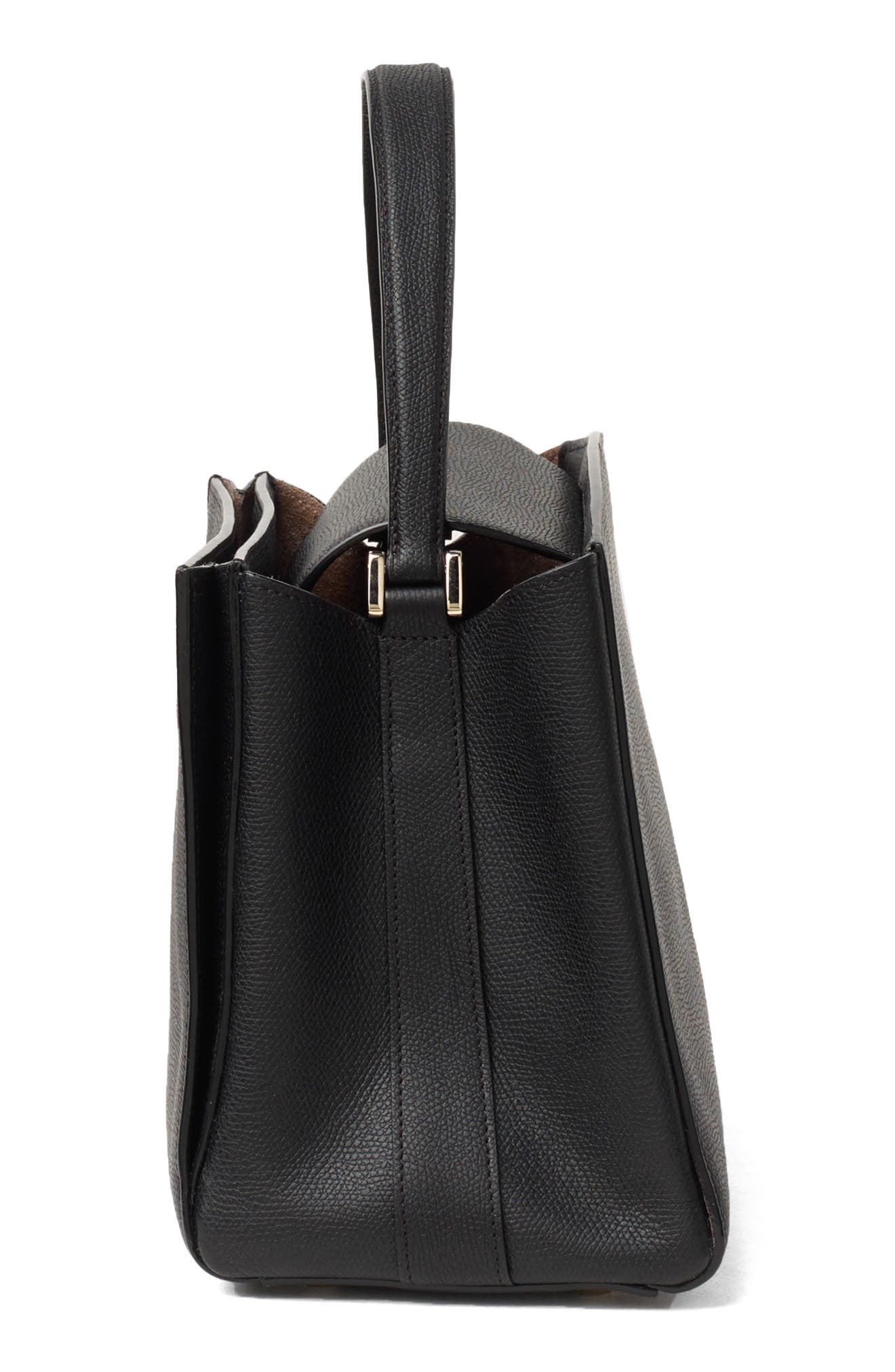 Valextra Medium Brera Leather Top Handle Bag, Alternate, color, 