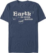 NASA Men's NASA Earth Is Overrated Logo Graphic T-Shirt