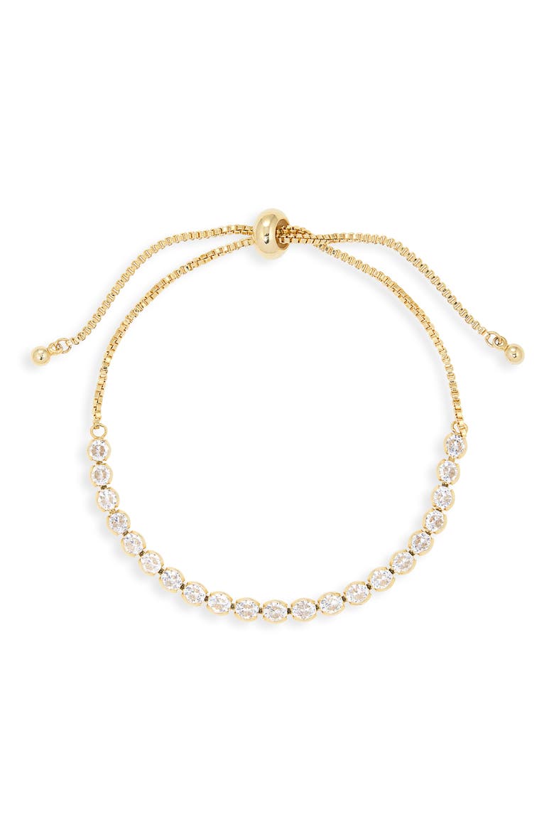 Memory Wire & Adjustable Tennis Bracelet Set, Alternate, color, GOLD
