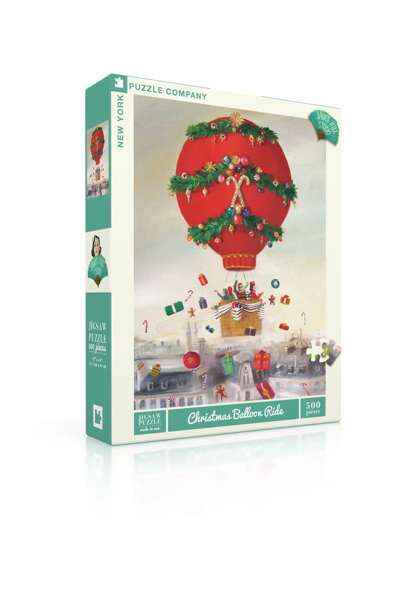 NEW YORK PUZZLE COMPANY Christmas Balloon Ride 500 Piece Puzzle, Alternate, color, NO COLOR