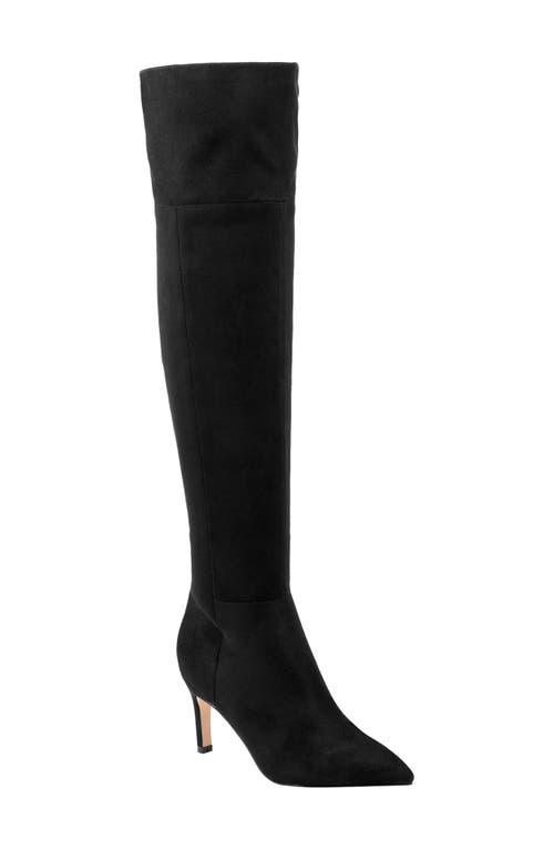 Marc Fisher LTD Genessa 2 Pointed Toe Over the Knee Boot in Black/Black 