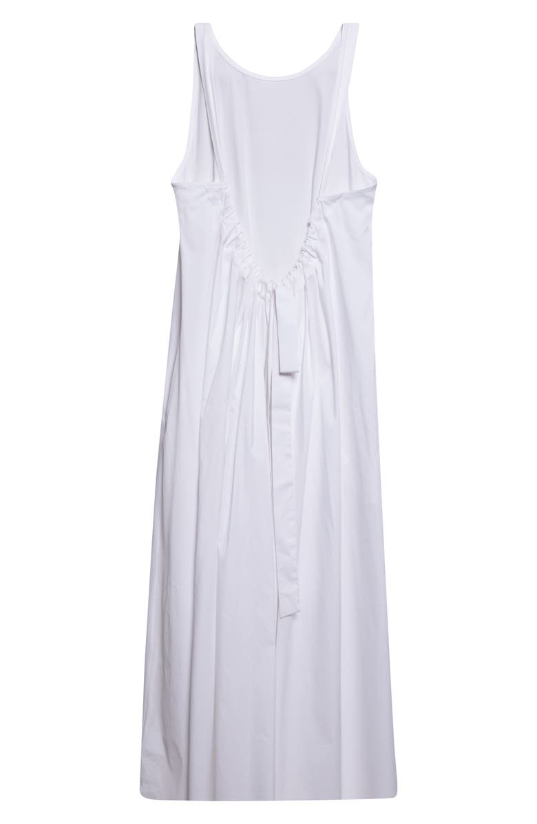 Max Mara Cotton Blend Stretch Poplin Sundress, Alternate, color, Optical White