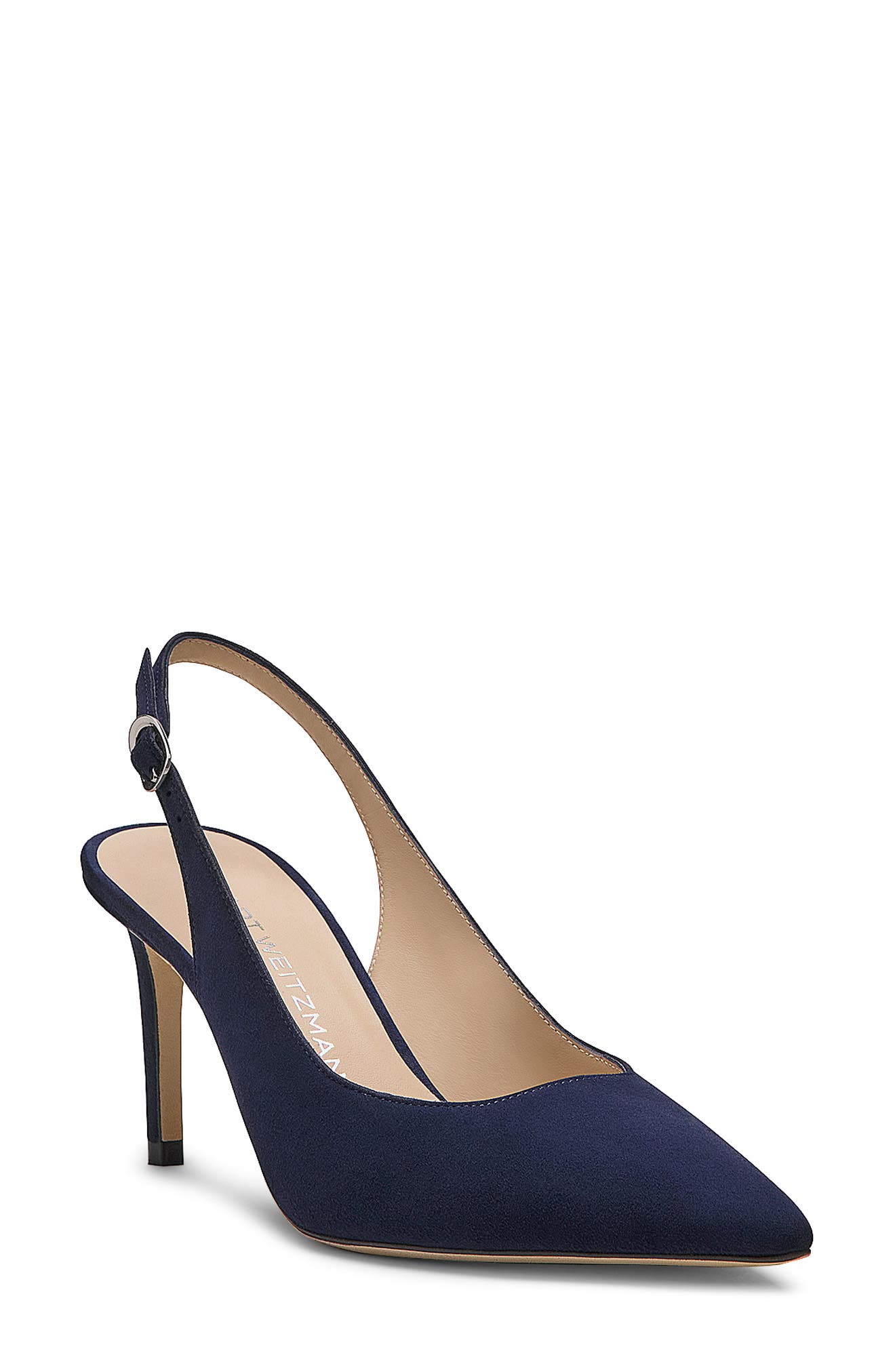 Stuart Weitzman Stuart Power Slingback 75 Pump, Main, color, Nice Blue