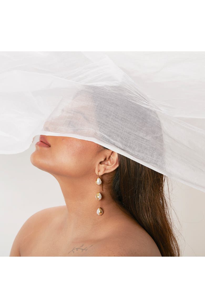 Selene Earrings, Alternate, color, Gold Plated
