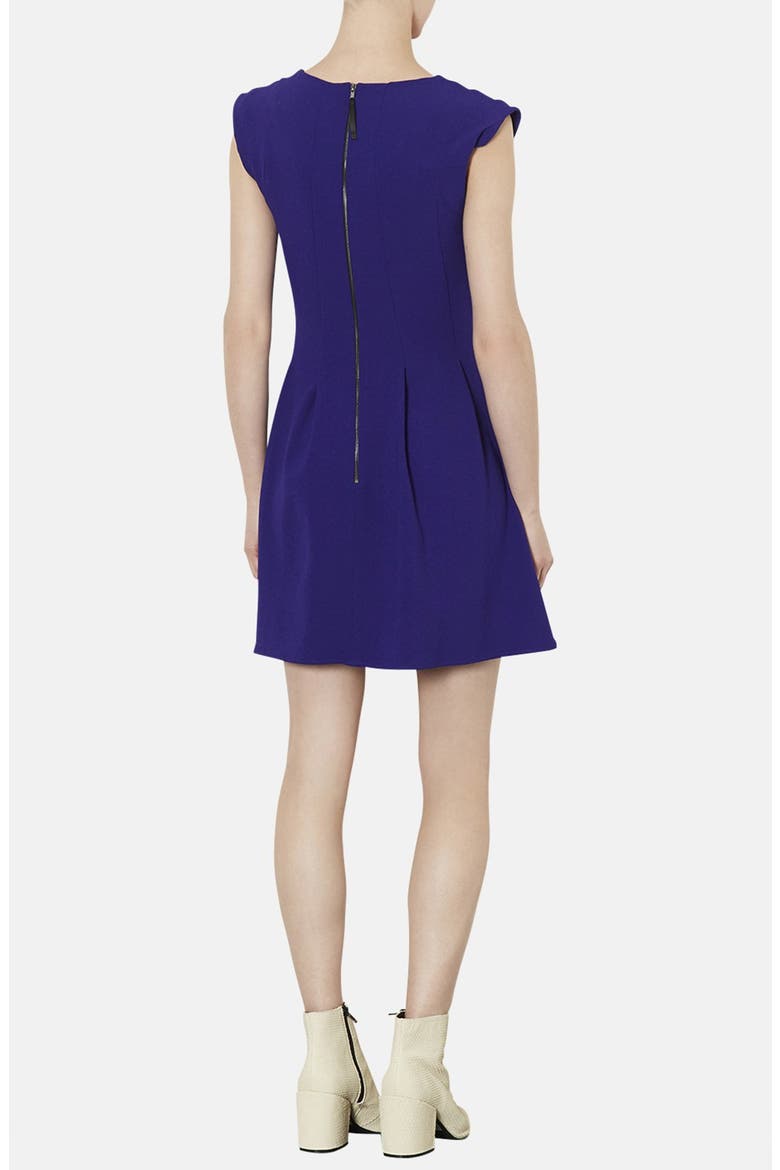 Crepe Fit & Flare Dress, Alternate, color, VIOLET