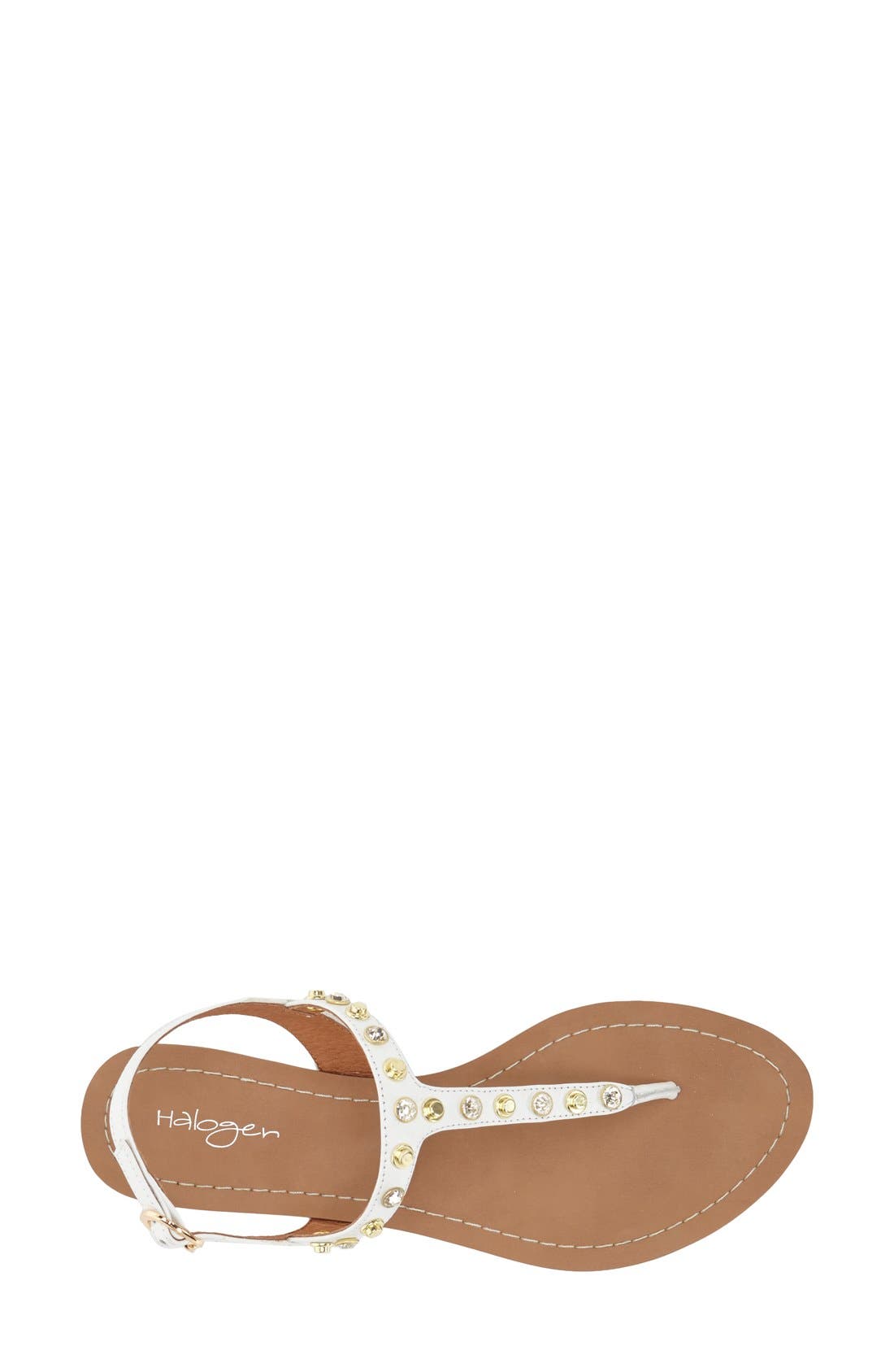 'Lena' Sandal, Alternate, color, WHITE