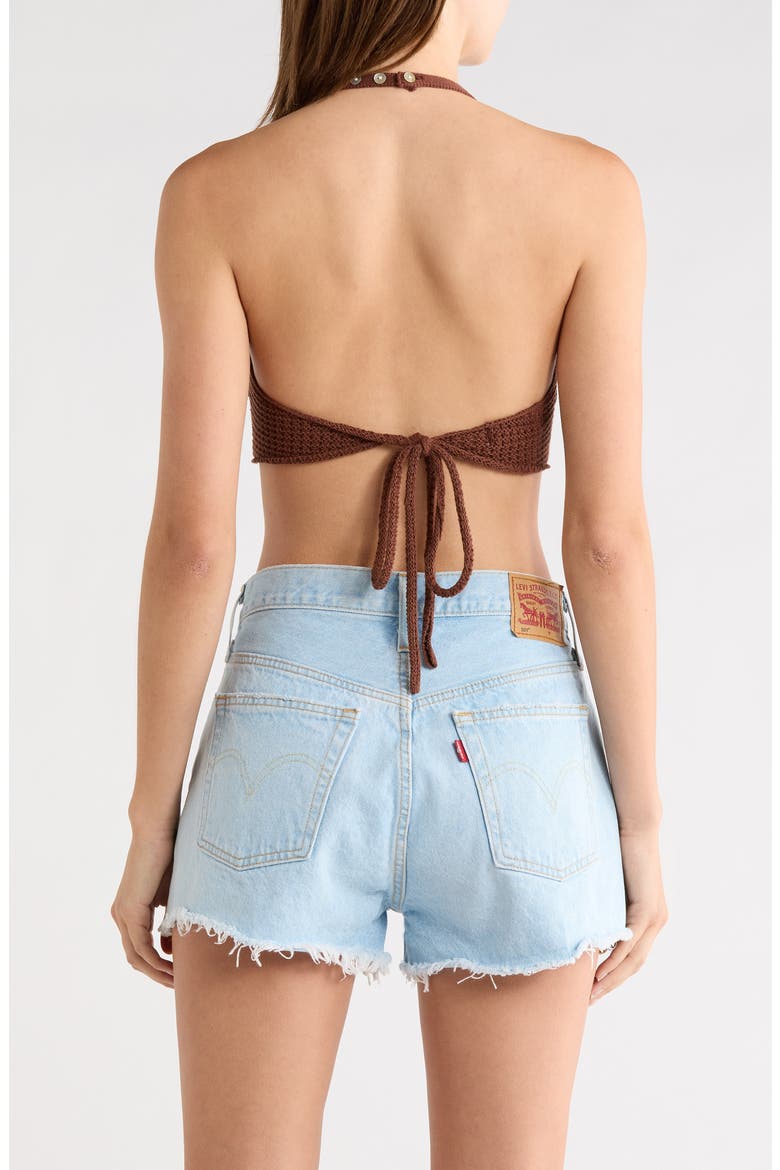 Maribel Knit Halter Top, Alternate, color, BROWN