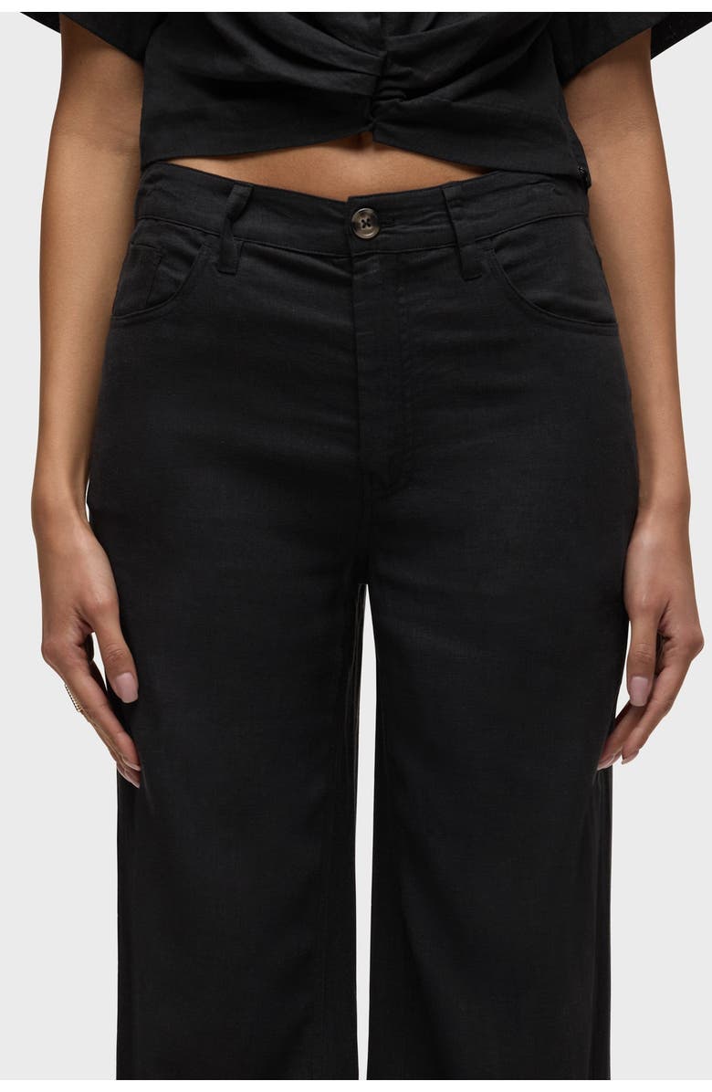 Hudson Jeans jodie loose fit wide leg, Alternate, color, Black