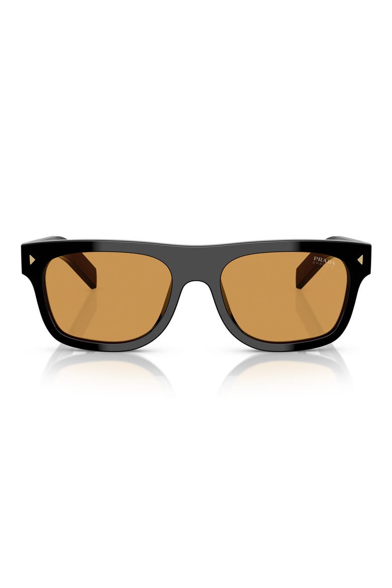 55mm Pillow Sunglasses, Main, color, BLACK