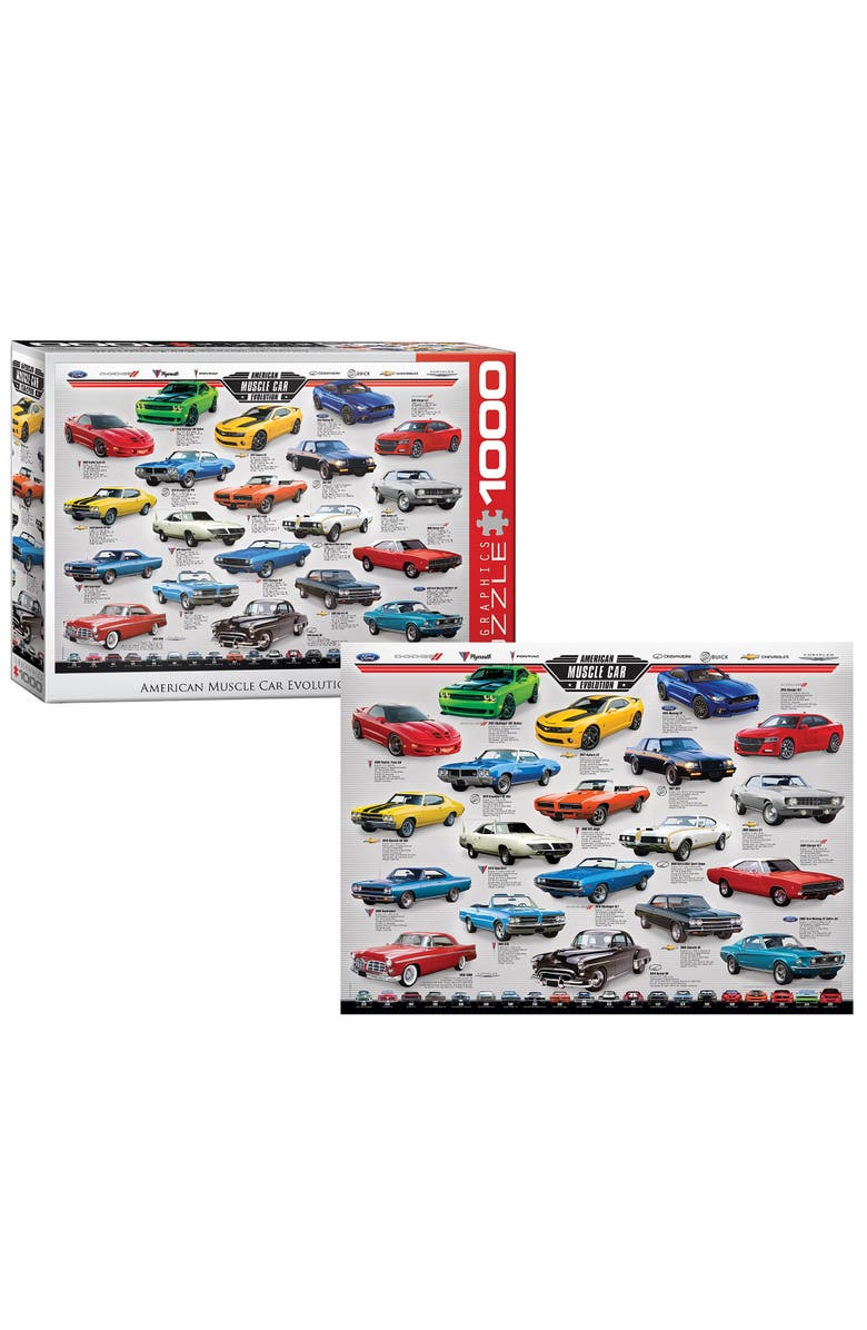 Eurographics Muscle Car Evolution Chart Puzzle, 1000 Pieces, Alternate, color, Multicolored