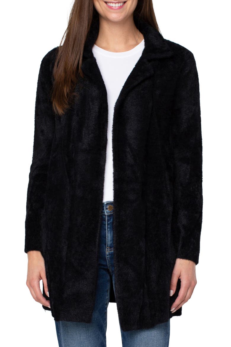 Open Front Jacket, Main, color, BLACK