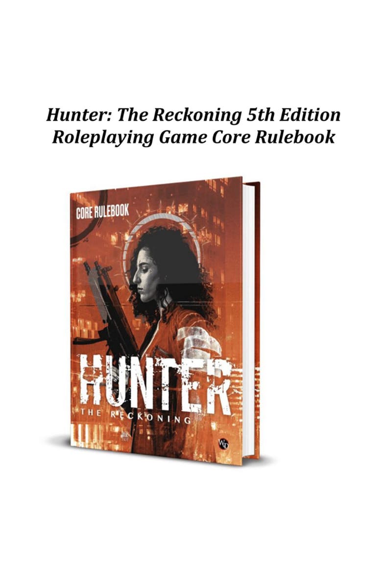 Hunter The Reckoning 5th Edition Roleplaying Game Core Rulebook, Alternate, color, Multicolored
