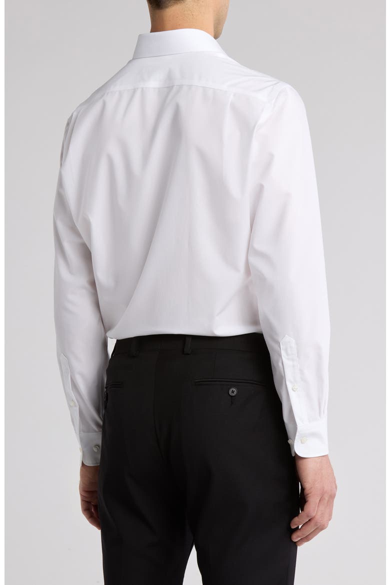 Non-Iron Traditional Fit Solid Cotton Dress Shirt, Alternate, color, WHITE