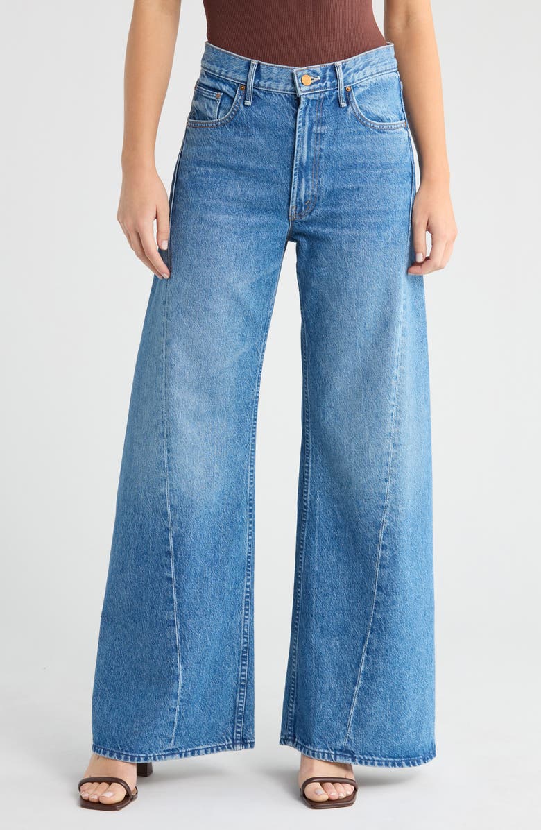 MOTHER Lemon Twist High Waist Wide Leg Jeans, Main, color, Rolling In The Dough