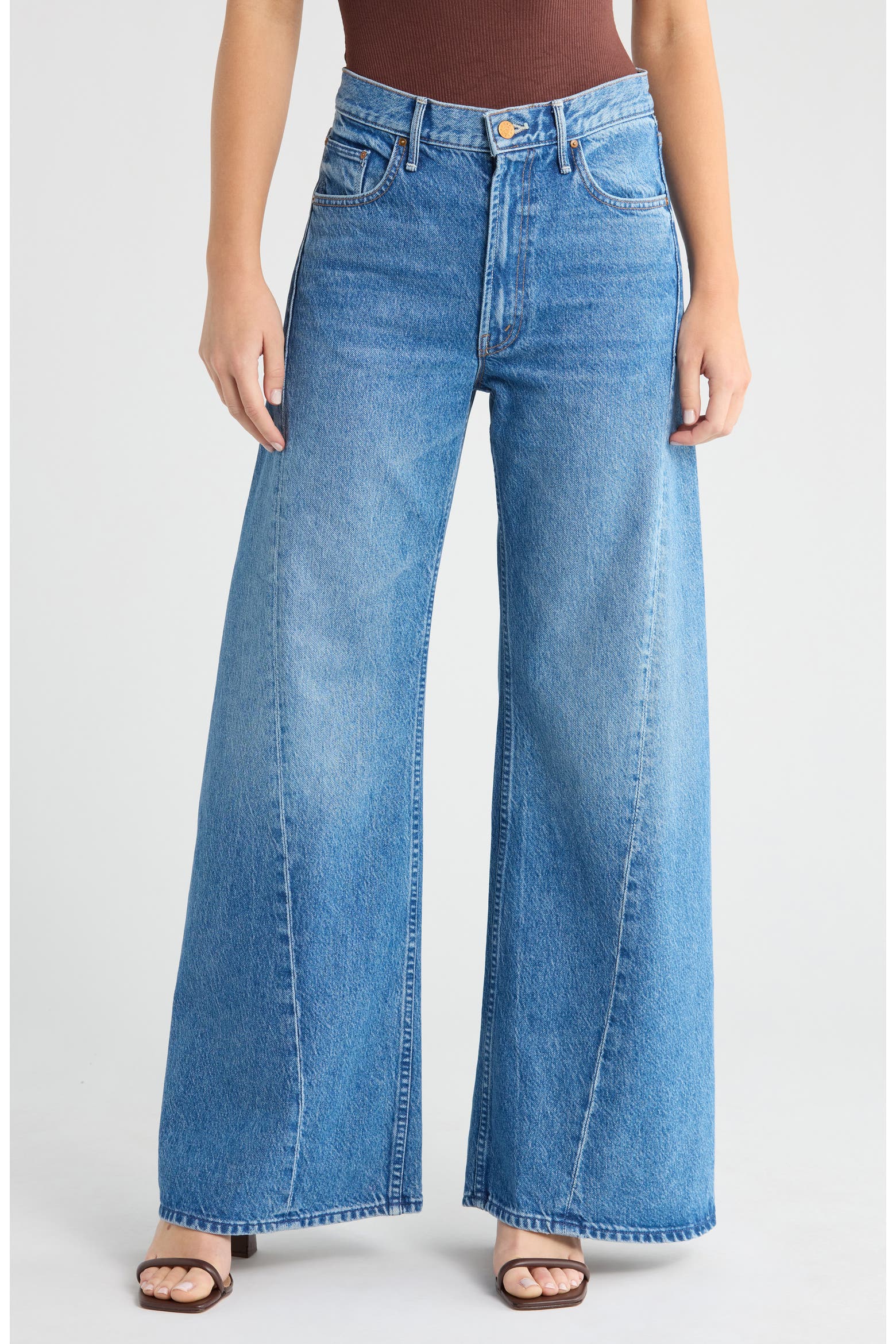 Lemon Twist High Waist Wide Leg Jeans