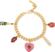 Kurt Geiger London Playful Curb Chain Charm Bracelet