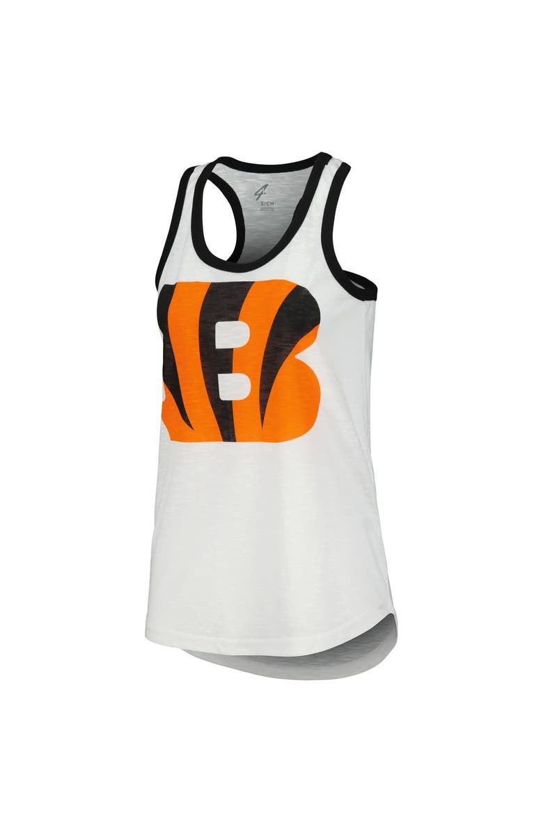 G-III 4HER BY CARL BANKS Women's G-III 4Her by Carl Banks White Cincinnati Bengals Tater Racerback Tank Top, Alternate, color, White