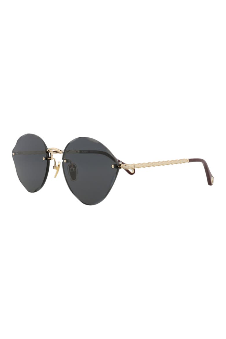 58mm Gradient Oval Sunglasses, Alternate, color, GOLD GOLD GREY