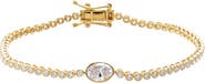 BY ADINA EDEN Lab Grown Diamond Bezel Oval Accent Tennis Bracelet