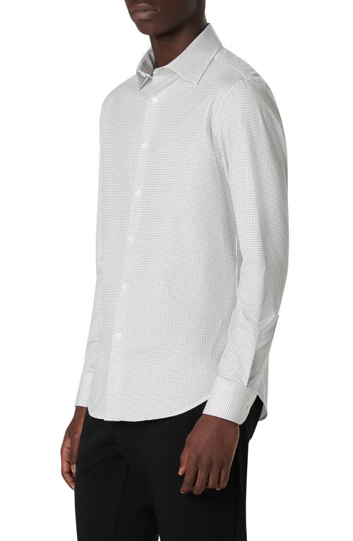 BUGATCHI BUGATCHI JAMES OOOHCOTTON® PIN DOT PRINT BUTTON-UP SHIRT
