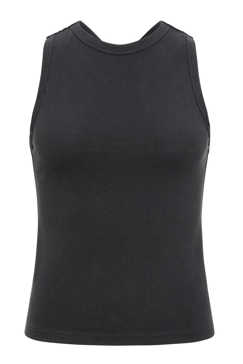 Cross Back Tank Top, Alternate, color, Dark Grey
