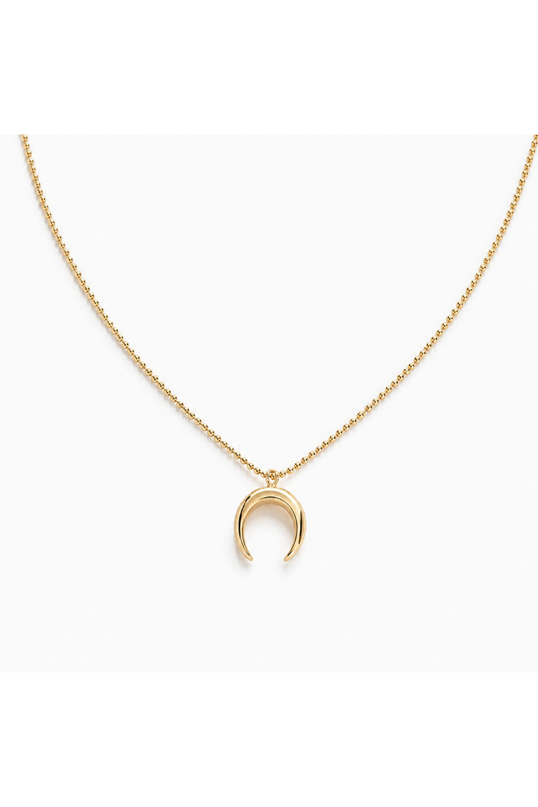 Luna Crescent Necklace, Main, color, Gold