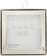NORDSTROM RACK Set of 5 Cubic Zirconia Stud Earrings
