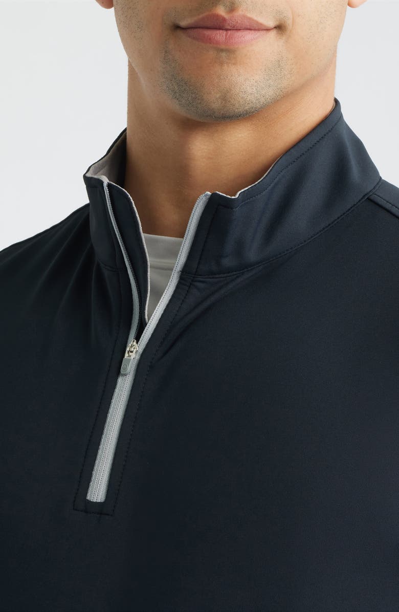 Peter Millar Galway Performance Quarter Zip Vest, Alternate, color, Black
