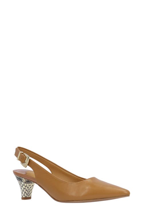 J. Reneé Mayetta Slingback Pointed Toe Pump In Brown