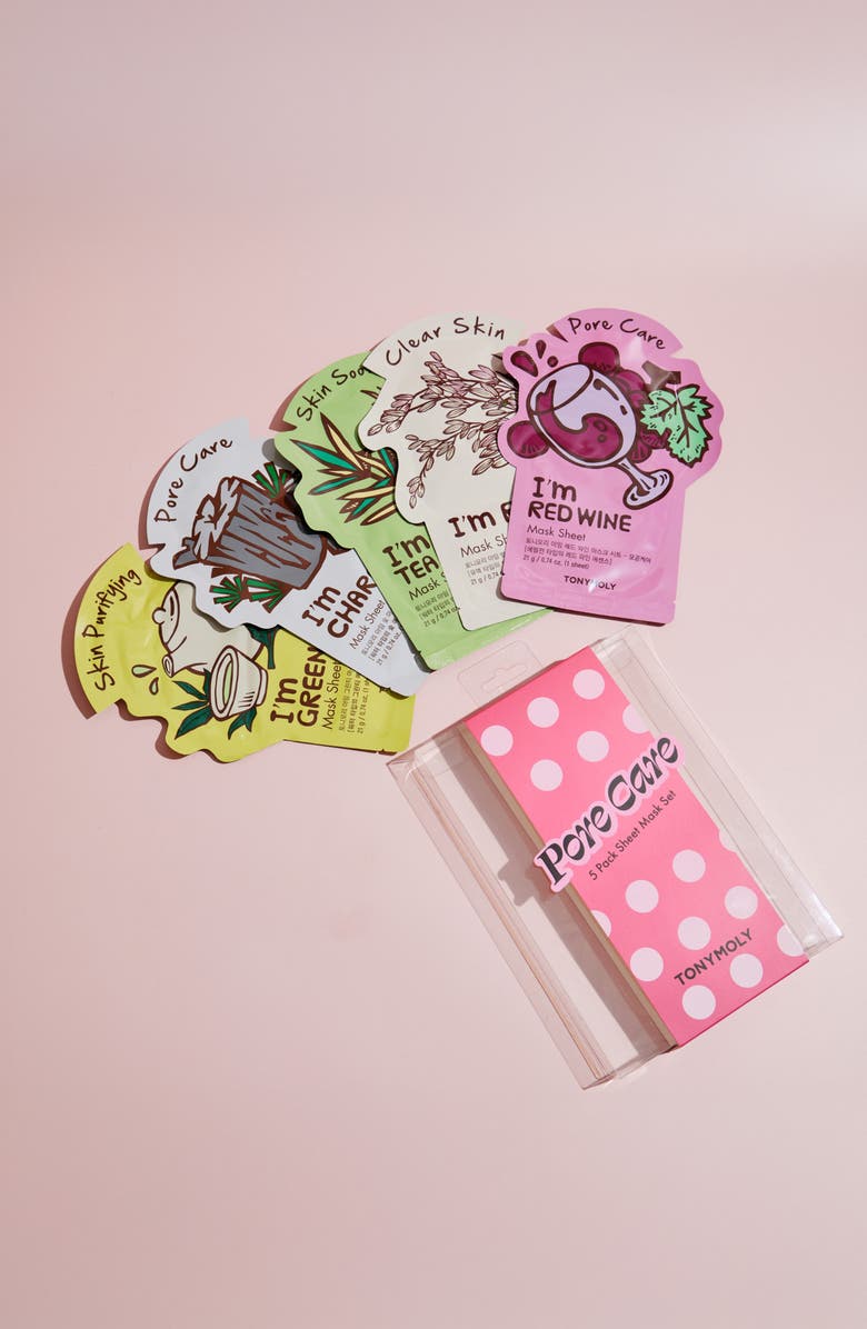 TONYMOLY 5-Pack Pore Care Sheet Masks, Alternate, color, Pink